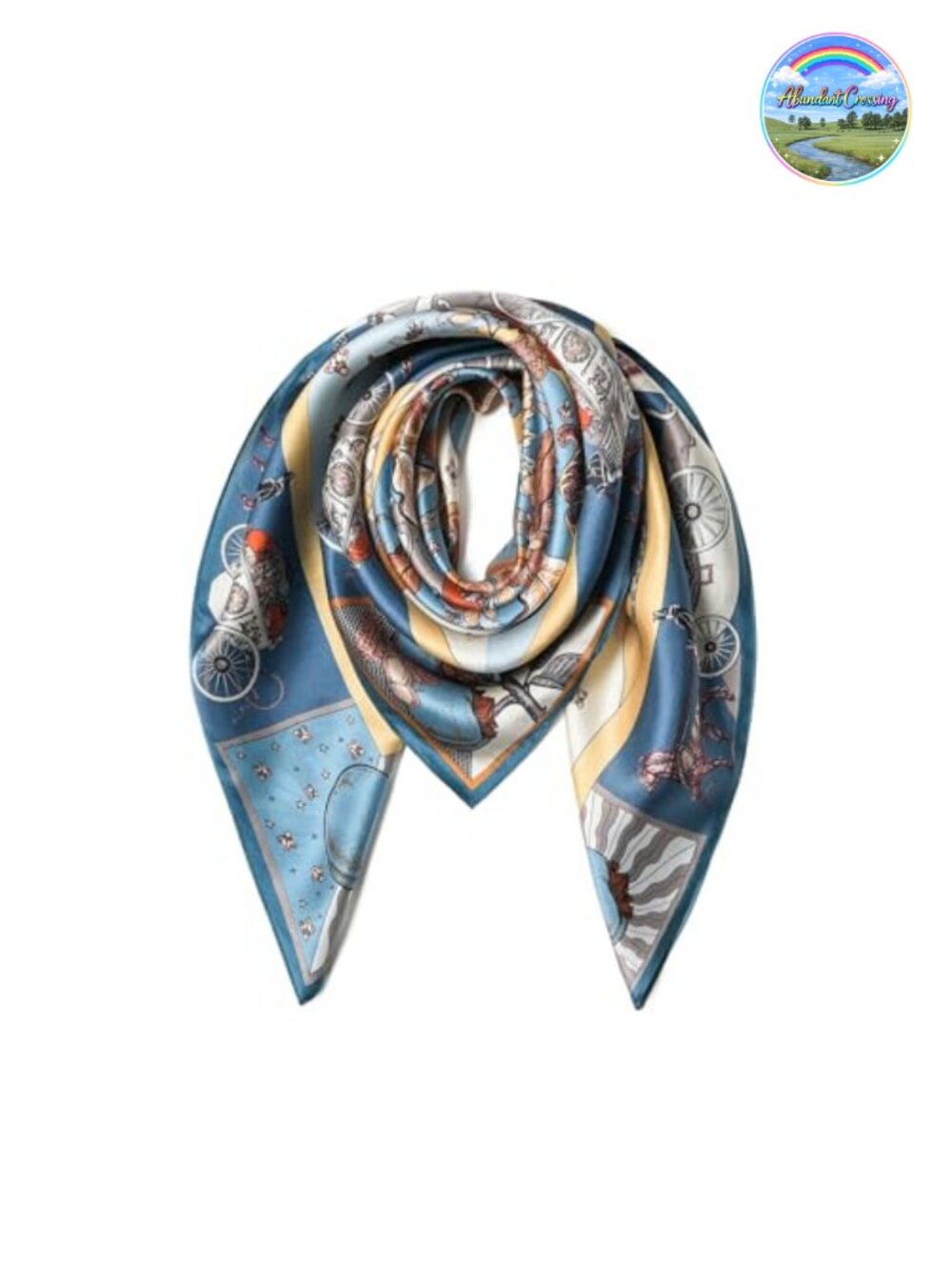 100% Mulberry Silk Scarf 35" Square Lightweight Headscarf Gift Boxed